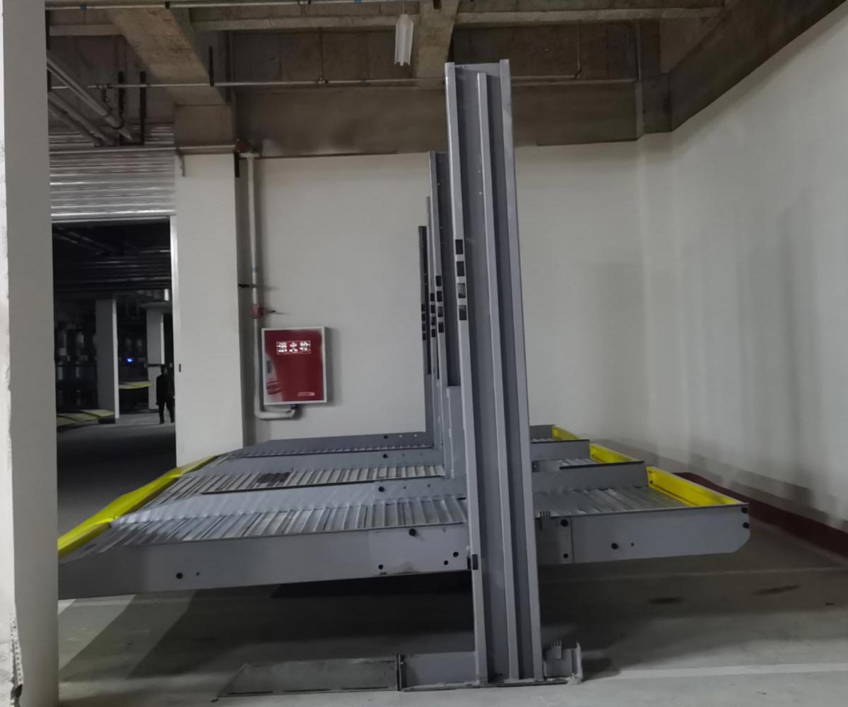 开福区两柱简易升降立体停车场安装